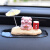 车载可爱摆件汽车中控台假日小动物创意装饰车内个性内饰品车上新 假日cola猪+小方垫