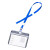 稳斯坦 (20个)PVC透明工作证卡套 防水胸卡牌套工牌证件套 竖款85*120mm(含挂绳) W7663