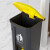 超大脚踏式垃圾桶商用大容量户外环卫专用带盖饭店厨房垃圾收纳桶 100L黄盖灰桶(特厚)送垃圾袋2卷