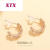 XTX金蛇骨耳钉女夏玫瑰蛇形气质耳环字耳饰（520情人节生日礼物） 金蛇骨耳钉一对-玫瑰礼盒