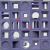 vieruodis网红镂空砖3d立体轻质发泡陶瓷构件水泥空心砖隔墙装饰 195x195x100mm