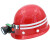 SMVP定制适用安全帽工地国标abs带头灯充电LED矿工帽配件隧道夜间施工反光头盔 玻璃钢透气黄色