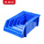 采易乐 斜口零件盒 加厚组合式螺丝工具收纳盒货架物料元件盒 蓝色 A3（170*115*80mm）15298