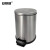 安赛瑞 不锈钢脚踏垃圾桶 8L分类圆形翻盖商用垃圾桶 缓降低噪音带盖垃圾篓 YZ 700242