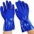 希盒防油耐酸碱手套耐油手套全浸塑橡胶止滑磨砂手套GL022 蓝色