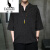 袋鼠（DaiShu）中国风男装夏季薄款棉麻提花中袖T恤男中式盘扣大码短袖体恤衫 灰色 M