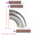 卫生级不锈钢弯头304焊接90度直角抛光冲压汽配扶手亮面弯管 32*20