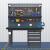 欧思泰 工作台重型钳工台电子维修桌实验室试验台流水线操作台 1.5m+双挂+四抽柜 工业灰