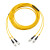 UV喷绘机4.0柔性铠装光纤跳线 单多模双芯SC-SC FC-FC 4/6/7/8米 黄色4.0铠装单模双芯LC-LC 1m