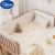 迪士尼（Disney）婴儿床床围软包防撞宝宝床上用品套件可拆洗儿童拼接床护栏围挡布 水洗棉 熊头 白(三面床围) 56*100cm