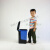 分类脚踏式垃圾桶可回收其他垃圾双桶20L40升室内脚踩塑料桶连体 60L三分类桶(绿色+灰色+蓝色)