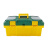 德梵帝 黄绿塑料收纳箱19寸电工五金零件箱车载手提工具箱  19寸黄绿工具箱