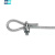 春图钢丝绳卡扣镀锌钢丝绳夹头卡扣钢丝绳锁紧固可调U型卡头固定 M3(6只) 适合3mm粗钢丝(两根)
