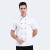 厨师工作服餐饮连锁加厚耐磨后厨衣服男女白色短袖 3XL