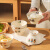 川岛屋可爱陶瓷米饭碗家用2024新款高颜值酸奶甜品碗情侣吃饭小碗 5英寸高脚碗(三只小可爱)