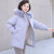 尚然乐（SHANGRANLE）女士羽绒服40-50岁短款洋气外套冬装中长款中年女时尚大毛领 2225紫色[无毛领] L (105斤内)