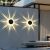 新款太阳能户外壁灯免接线免打孔室外防水墙壁灯庭院小 向日葵壁灯