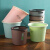 大号卫生间客厅厨房卧室办公室带压圈无盖垃圾桶纸篓 小号绿色