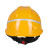 君御 矿工帽 ABS材质带反光条防冲击安全帽 自带灯架安全头盔 黄色 单个装 1535
