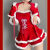 UCKR圣诞战袍网红性感服拼接红色抹胸裙风气质收腰显瘦包臀不规则 c款豪华七件套 s
