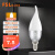 佛山照明（FSL）led灯泡E14螺口球泡蜡烛灯超亮节能灯水晶吊灯尖泡银色拉尾灯5.5W 暖黄光