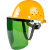 安全帽式电焊面罩烧焊工防护罩脸部面屏防飞溅打磨透明焊帽头戴式 单独屏(不含支架安全帽)留言颜色