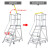 脚手架全套瑞居铝合金登高梯移动平台梯移动梯子带轮平台梯脚手架 FP9平台高度2.21m+1m护栏高度移