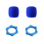 适用于金运K12话筒音海绵套麦克风保护罩收纳盒防喷罩保护包口水 适用K12蓝色海绵套2个+蓝色六角