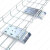 沃数 网格桥架 DXB 镀锌网状线槽下线板 1片 机房桥架线缆导线引出下线保护板