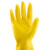 赫思迪格 牛筋乳胶手套 橡胶手套 防水防滑耐磨塑胶劳保手套 M码1双 JG-1679