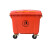 400L环卫垃圾车手推车小区物业保洁清运车移动垃圾桶三轮环卫车体 红色