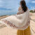 古茉典丝巾女民族风夏季防晒沙漠旅游披肩海边沙滩丝巾薄款度假围 纯色大红#va300*150