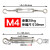 适用304不锈钢花篮螺丝收紧器紧线钢丝绳拉紧器紧绳器螺栓正反丝 M4)(OC型)