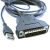 CP210x串口通讯线驱动 CP2102 USB RS232转USB转DB25针串口打印线 USB转RS232 DB25公 可配B母不能装A公 1.8米