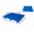 定制吹塑九脚塑料托盘物流卡板叉车板工业托板仓库用防潮垫板地牛拖盘 蓝色1000*1000*150mm8公斤