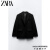 ZARA24春季新品TRF女装基本款长袖西装外套1255787800 黑色 S (165/84A)