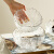 摩登主妇韩版ins风透明玻璃碗家用餐具套装水果甜品沙拉盘金边碗 透明描金沙拉碗3件套（大中小）