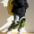 曼迪卡威（Mdikawe）滑雪护臀护具小乌龟护屁股垫套装绿乌龟防摔护膝成人单双板装备 短绒绿色海龟 护臀【儿童款30-60斤】
