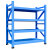 尺越  置物架四层 展示架重型加厚铁架子 蓝色1500*500*1000主架 