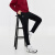 卡帕（Kappa）针织休闲裤2024新款女运动裤黑色长裤小脚卫裤K0E22AK43 黑色-990 M