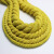 11-12mm彩色三股棉绳工艺编织麻花绳室内装修手工绳现货 黄色约11-12MM