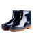 锐麻 男式PVC低筒雨鞋防滑牛筋底低帮雨靴工作水鞋 黑色 42 