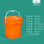 加厚活鱼钓鱼桶可坐人超轻多功能桶自制改装桶打水桶野钓装备钓箱 正方形桶-20L-橘色