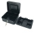金诗洛 K5207 手提带锁收银箱 金属储蓄钱盒整理保险箱工具箱 150钥匙黑色15*12*8cm
