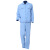 百舸 水洗棉夏季工作服 长长袖男女装厂服（水洗蓝长袖套装） 175/XL