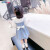 迪士尼（Disney）女童牛仔背带裙子洋气春秋季公主女宝宝时髦春装连衣裙套装韩版潮 天蓝色裙子 80 建议身高75cm左右