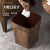斯威诺 N-4048 仿木纹压圈方形垃圾桶 酒店办公室塑料纸篓 12L