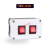 开关按钮盒RK1-01翘板电源开关按钮16A250V自锁指示灯电气盒 插件10个 白色