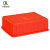 齐鲁安然 加厚周转箱 零件盒 螺丝盒 工具箱套装 电子元器件分类盒 养殖盘中转箱塑料筐 红色X3# L103 255*170*75mm