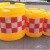 防撞桶道路施工水马安全防护反光桶塑料反光路障交通设施 加厚款滚塑防撞桶900*920(黄黑反光膜)